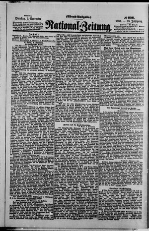 Nationalzeitung vom 09.11.1886