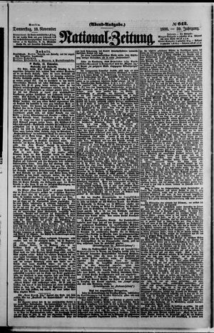 National-Zeitung vom 18.11.1886