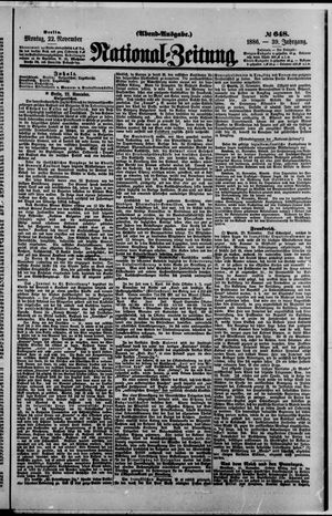 National-Zeitung vom 22.11.1886