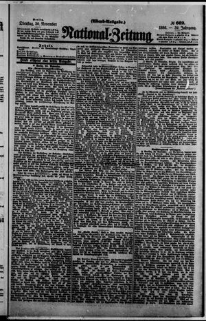 National-Zeitung vom 30.11.1886