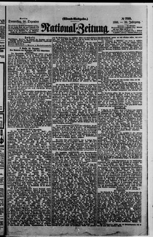 Nationalzeitung vom 30.12.1886
