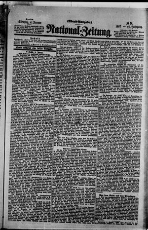 Nationalzeitung vom 04.01.1887