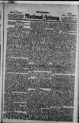Nationalzeitung vom 10.01.1887