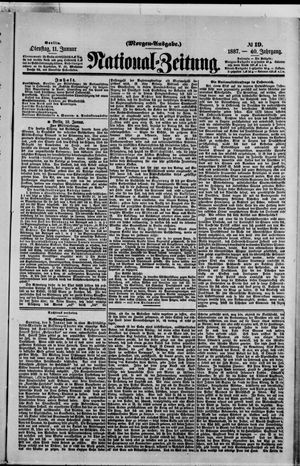 Nationalzeitung vom 11.01.1887