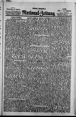 Nationalzeitung vom 13.01.1887