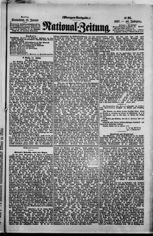 Nationalzeitung vom 15.01.1887