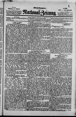Nationalzeitung vom 17.01.1887