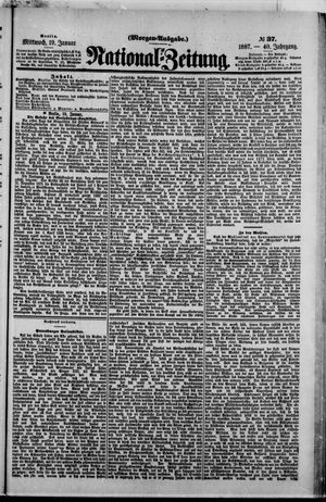 Nationalzeitung vom 19.01.1887
