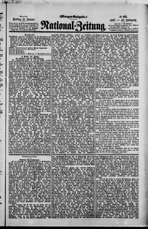 Nationalzeitung vom 21.01.1887