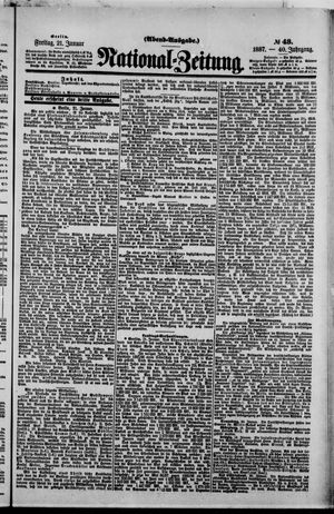 Nationalzeitung vom 21.01.1887