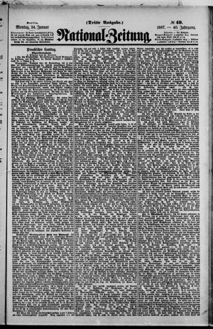 Nationalzeitung vom 24.01.1887