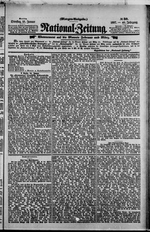 Nationalzeitung vom 25.01.1887