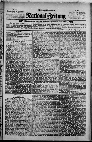 Nationalzeitung vom 27.01.1887