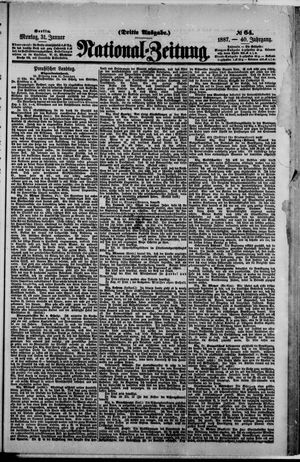 Nationalzeitung vom 31.01.1887