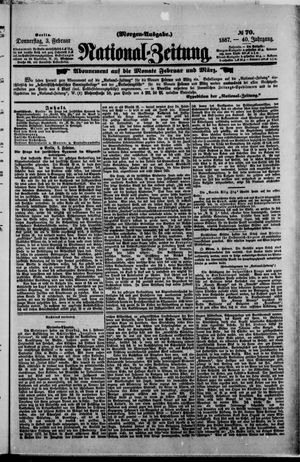 Nationalzeitung vom 03.02.1887