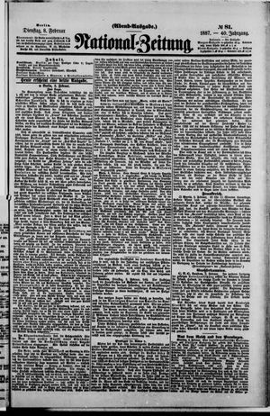 Nationalzeitung vom 08.02.1887