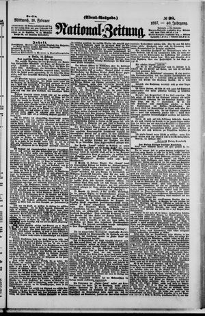 Nationalzeitung on Feb 16, 1887