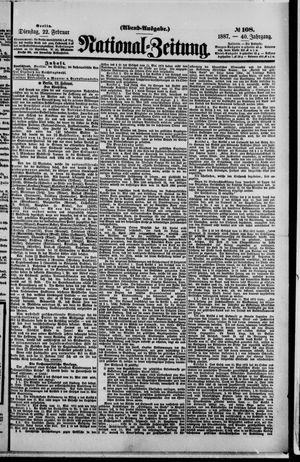 Nationalzeitung vom 22.02.1887