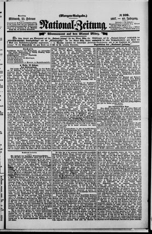 Nationalzeitung vom 23.02.1887