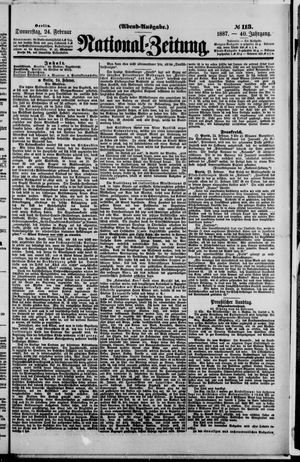 Nationalzeitung vom 24.02.1887