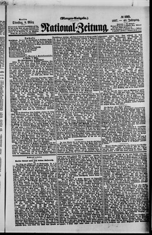 Nationalzeitung vom 08.03.1887