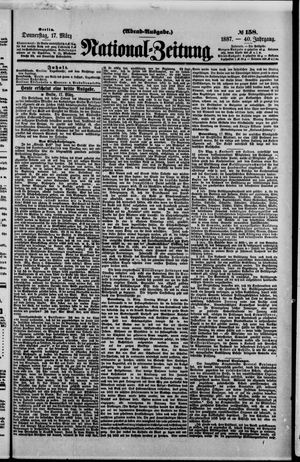 Nationalzeitung vom 17.03.1887
