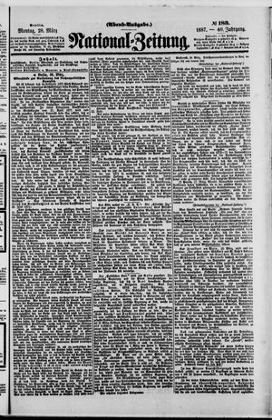 Nationalzeitung vom 28.03.1887