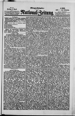 Nationalzeitung vom 08.04.1887