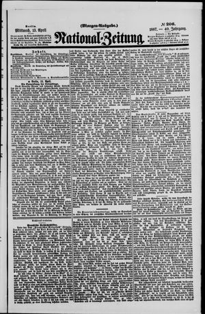 Nationalzeitung on Apr 13, 1887