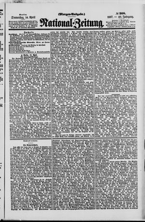 Nationalzeitung vom 14.04.1887