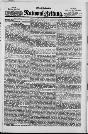Nationalzeitung vom 15.04.1887