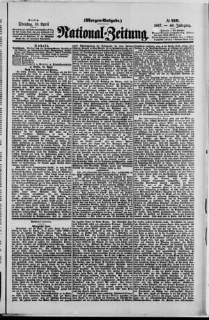 Nationalzeitung vom 19.04.1887