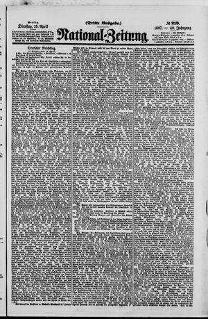 Nationalzeitung vom 19.04.1887