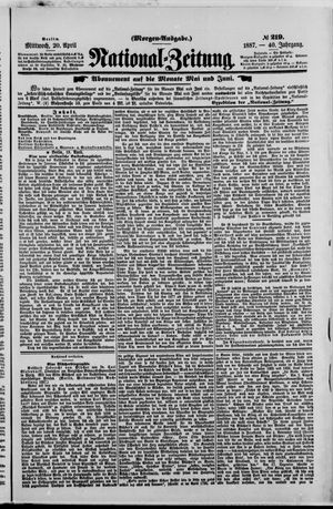 Nationalzeitung on Apr 20, 1887