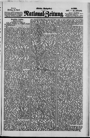 Nationalzeitung vom 22.04.1887