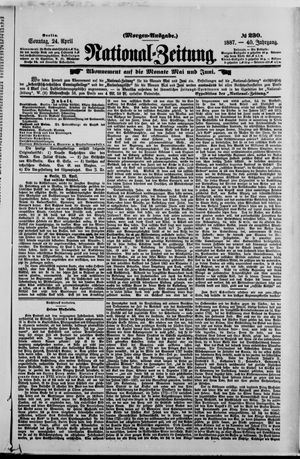 Nationalzeitung vom 24.04.1887