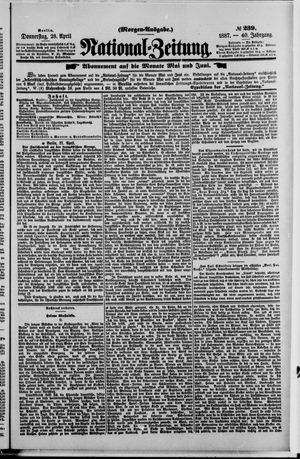Nationalzeitung vom 28.04.1887
