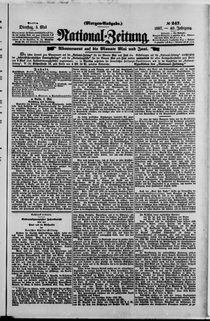 Nationalzeitung vom 03.05.1887