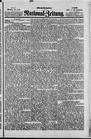 Nationalzeitung on Jun 20, 1887