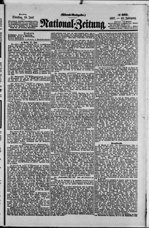 Nationalzeitung vom 28.06.1887