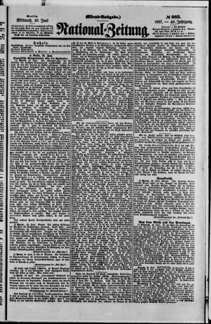 Nationalzeitung on Jun 29, 1887