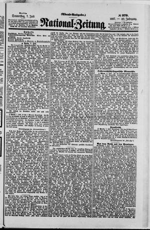 Nationalzeitung vom 07.07.1887