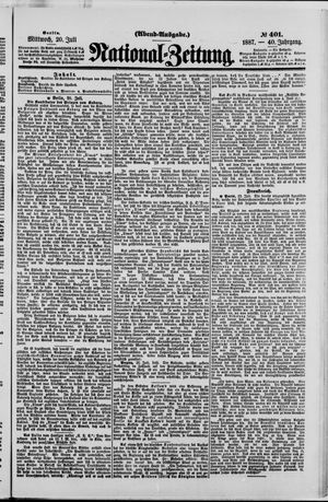 Nationalzeitung vom 20.07.1887
