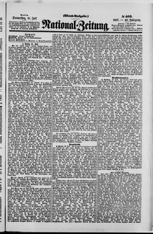 Nationalzeitung vom 21.07.1887