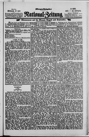 Nationalzeitung on Jul 27, 1887