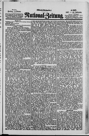 National-Zeitung vom 07.10.1887