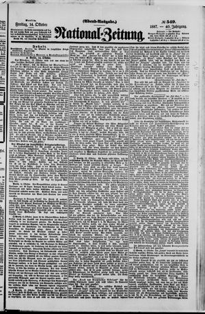 National-Zeitung vom 14.10.1887