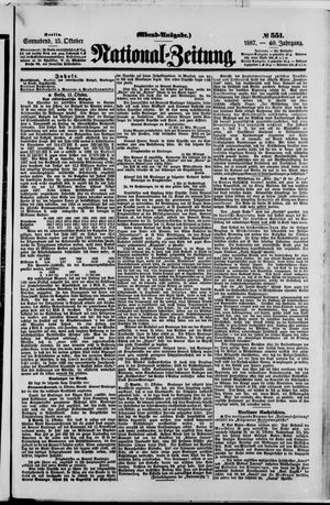 Nationalzeitung vom 15.10.1887