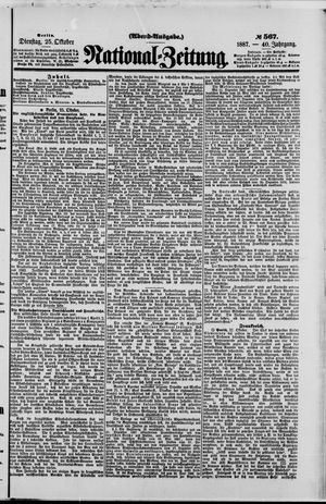 Nationalzeitung vom 25.10.1887