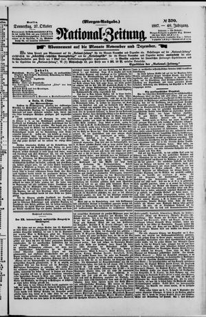 National-Zeitung vom 27.10.1887